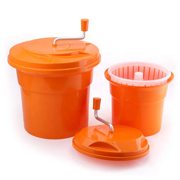 

salad spinner large commerical restaurant salad spinner, Green , orange
