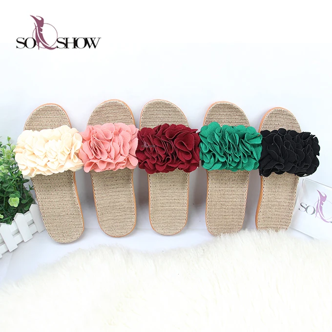 

2021 new design high quality fancy PVC sole women flower slippers for summer indoor slipper home slipper, Any color is available