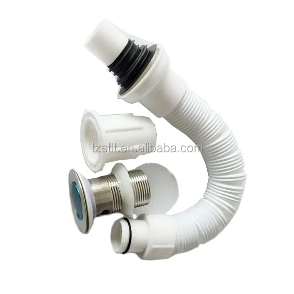 Flexible Drain Waste Pipe Angle Simple Flexible 11/4" Extension Hose