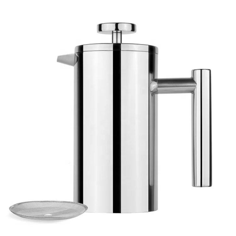 

Drop Ship French Press Cup 350ML French Press Coffee Maker Manual, Gold and silver