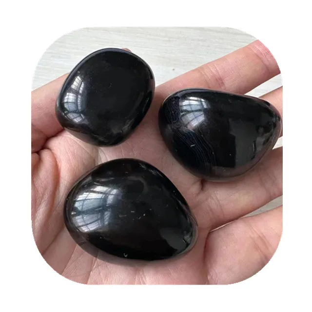 

Wholesale polished quartz gemstone natural crystal obsidian tumbled stone folk crafts for decoration