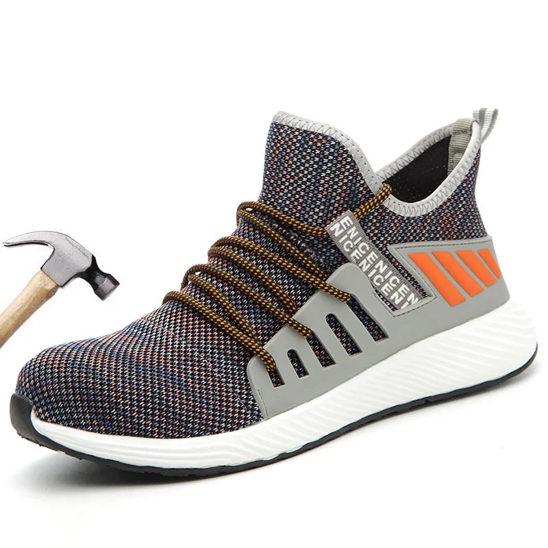 

Autumn new men's steel work safety shoes breathable sports shoes ultra light soft boots men's comfortable fashion safety boots