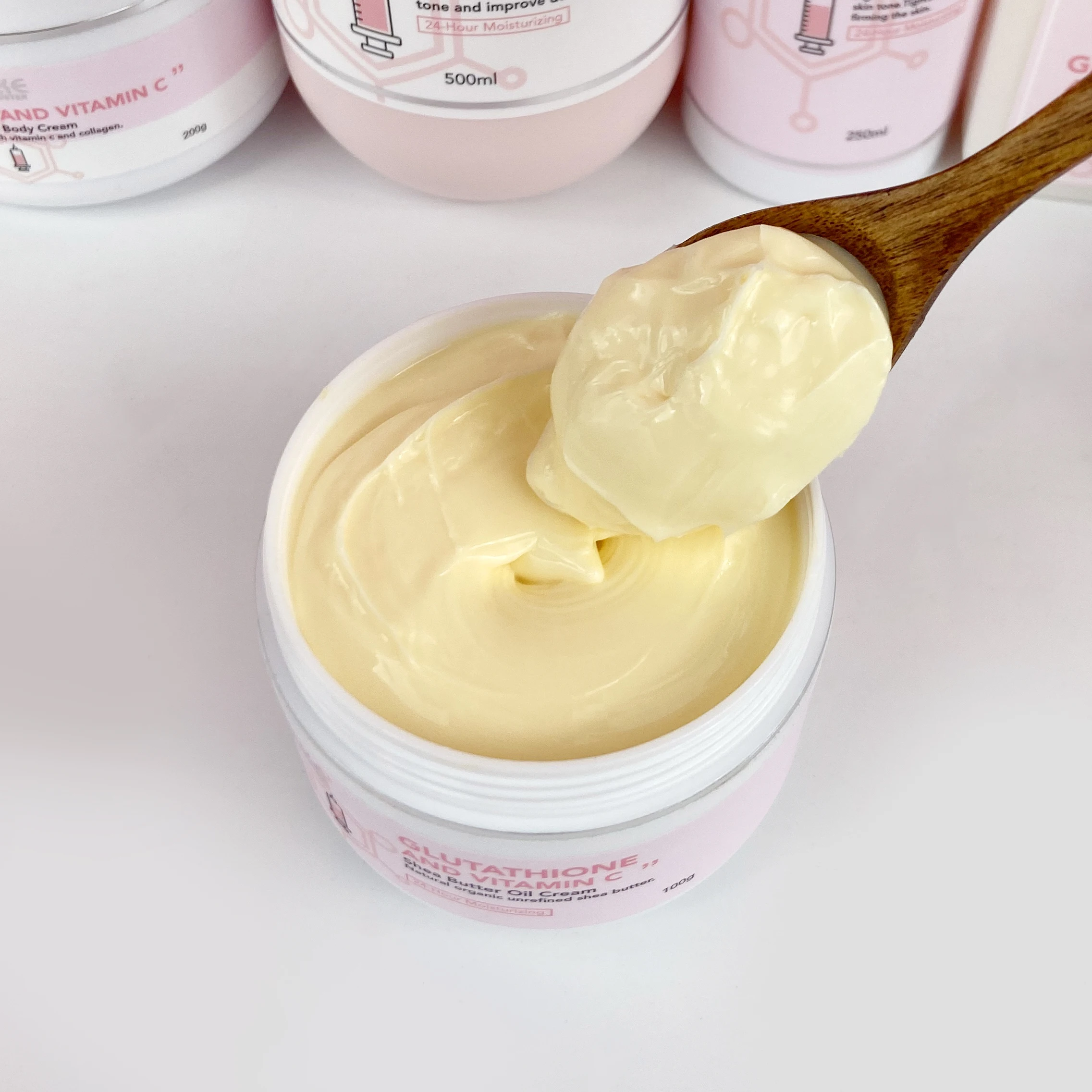 

Private Label Natural Shea Butter Oil Extract Improve dry and rough skin Hydrating Skin Care Cream Moisturizing Lotion