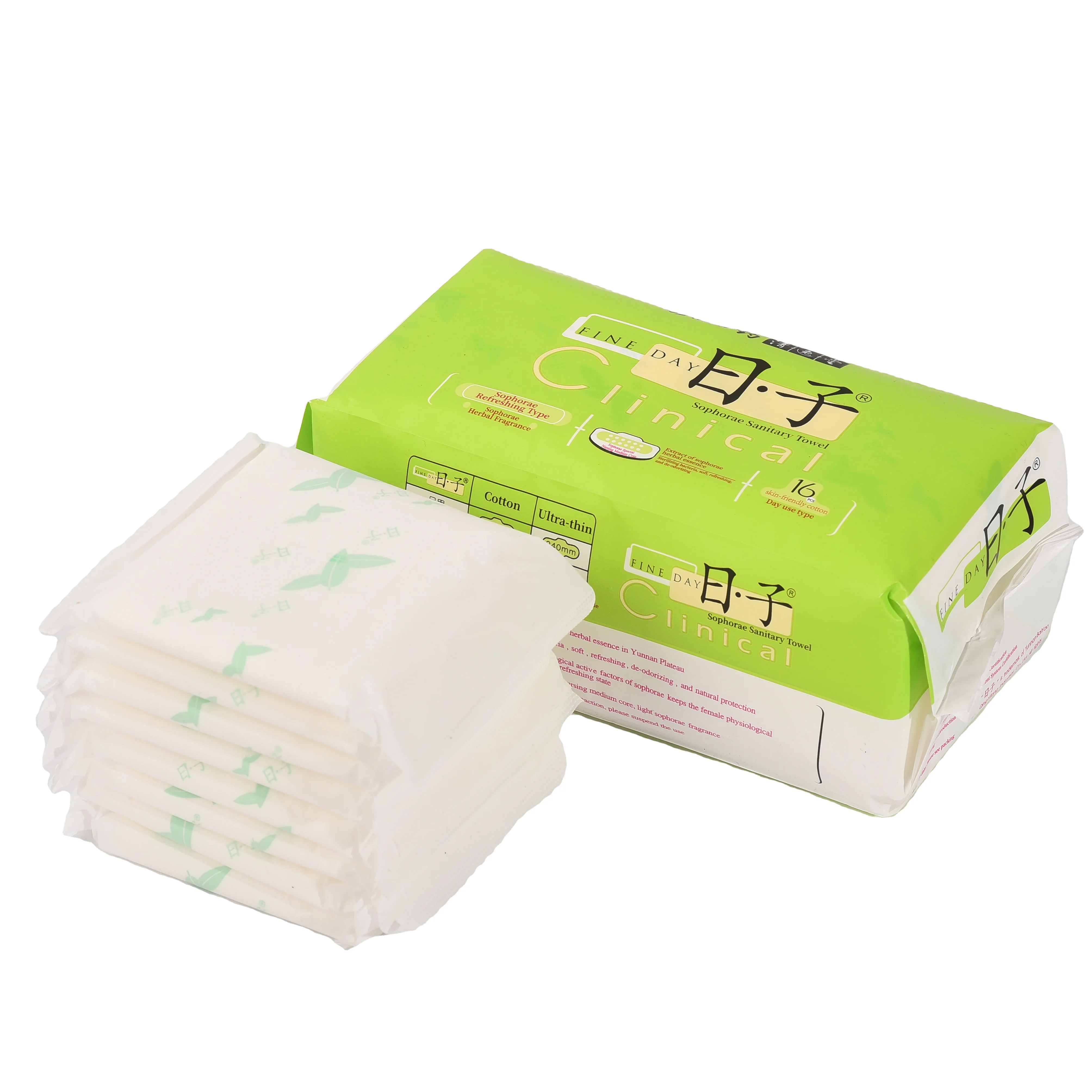 

yunnan baiyao customized cool feeling breath sanitary napkins eco-friendly woman napkin pad