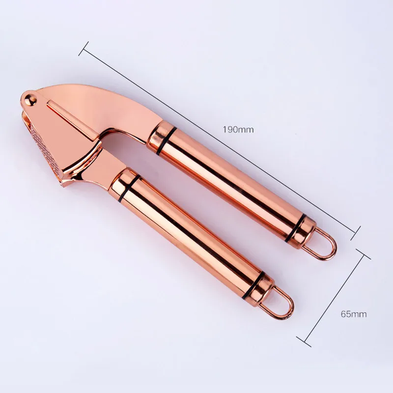 

Fast delivery rose gold stainless steel garlic press grater Squeezer kitchen gadget