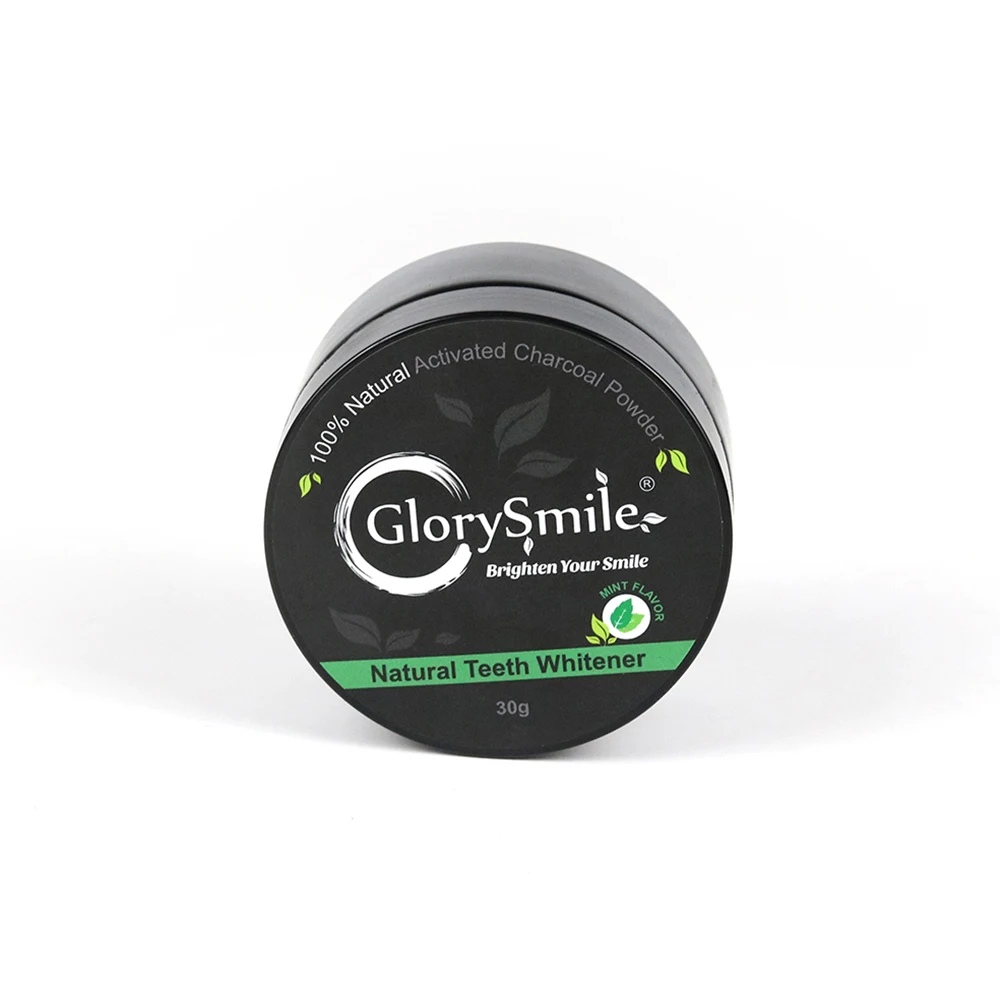 Glory Smile Private Label Organic Coconut Charcoal Powder Food Grade Black Activated Bamboo Charcoal Teeth Whitening Powder