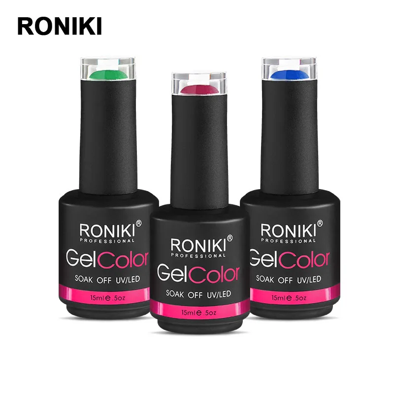 

RONIKI Private label Custom 308 colors 15ml nail polish uv gel soak off uv gel nail polish