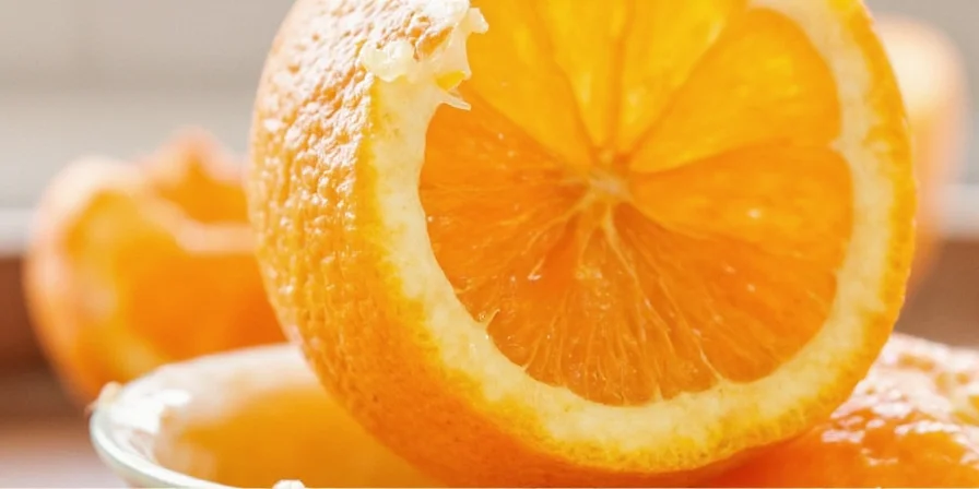 Orange Peel Displayed Like a Superhero Cape