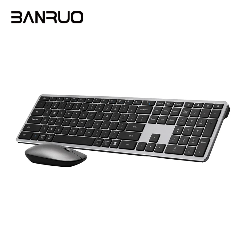 

COUSO Hot Selling Wireless Keyboard And Mouse Combo Aluminum Metal High Quality 2.4G Bluetooth Keyboard and Mouse