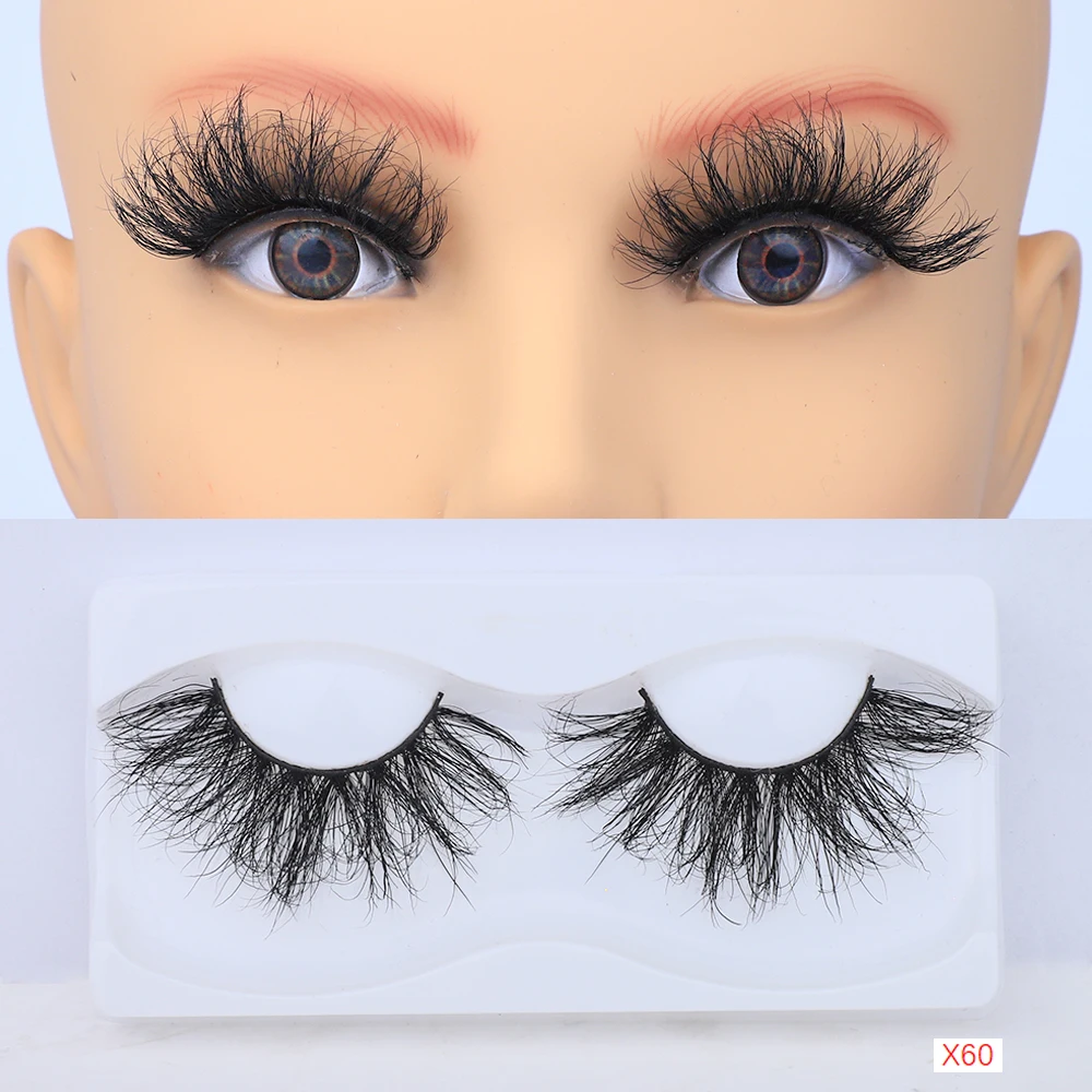 

Wholesale real mink eyelashes vendor 25mm lashes vendor custom costume lash boxes fluffy 5d mink lashes private logo in bulk, Black