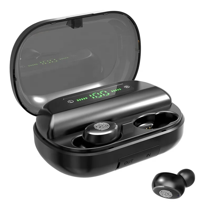 

Wireless Bluetooths Earphone I9s Tws Headphone Customize Logo Stereo Wireless Earbuds With Charging Case Box, Black-blue