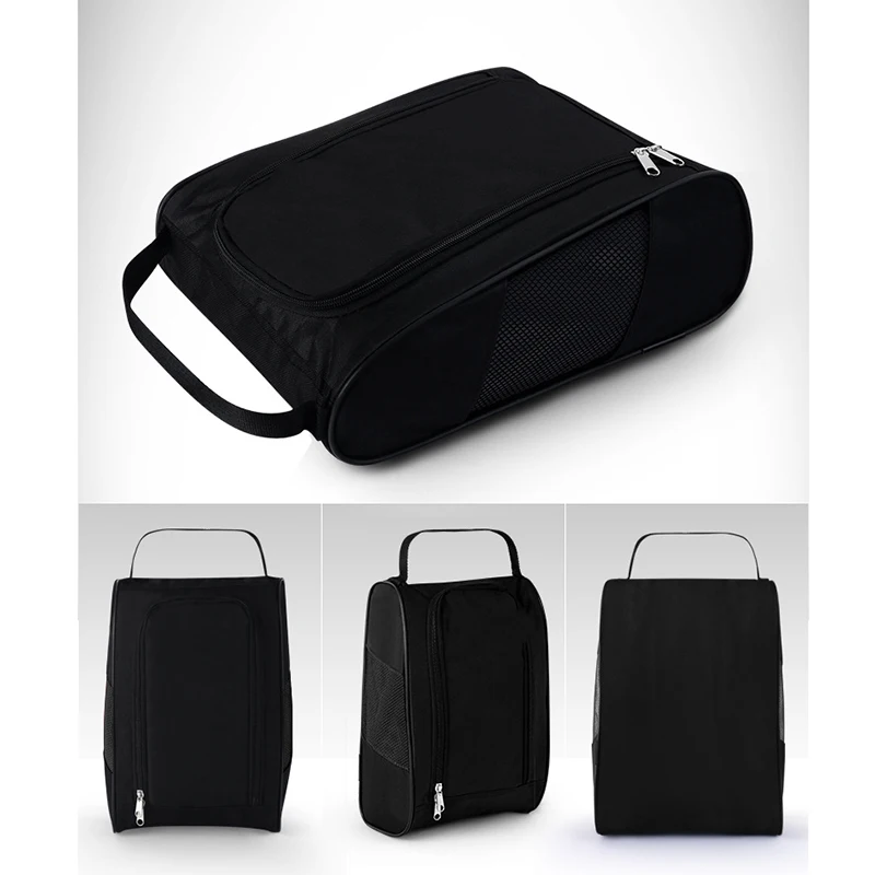 Durable High Quality Customized Logo Golf Shoe Bags With Zipper Close