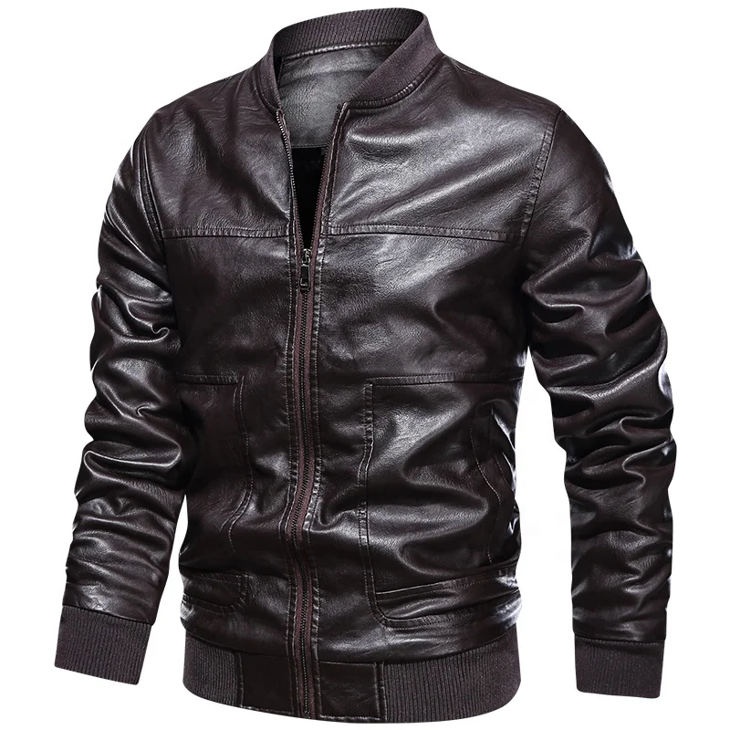 

Jacket For Biker Distressed Genuine Lambskin Top Quality Motorcycle Material parka Mens Leather Jackets, Coffee/black