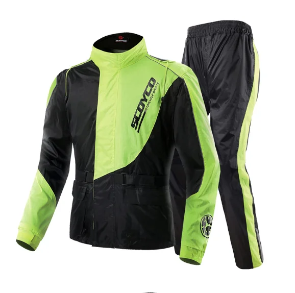 
SCOYCO Motorcycle Rider Raincoat Reflective Adjustable Motocross Raincoat Suits Racing Protective Gear Moto Raincoat RC01 