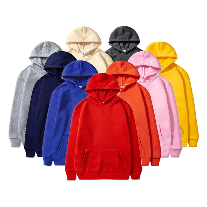 

wholesale high quality blank streetwear long sleeve white 100% cotton hooded sweatshirt for men, Various colors available