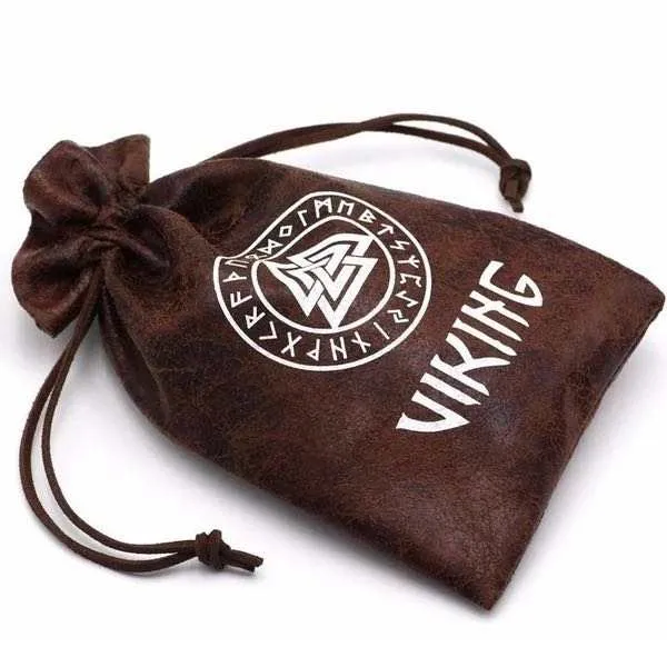 

2020 trade assurance viking vintage necklace and bracelet packing suede leather bag size 10*16 men accessories