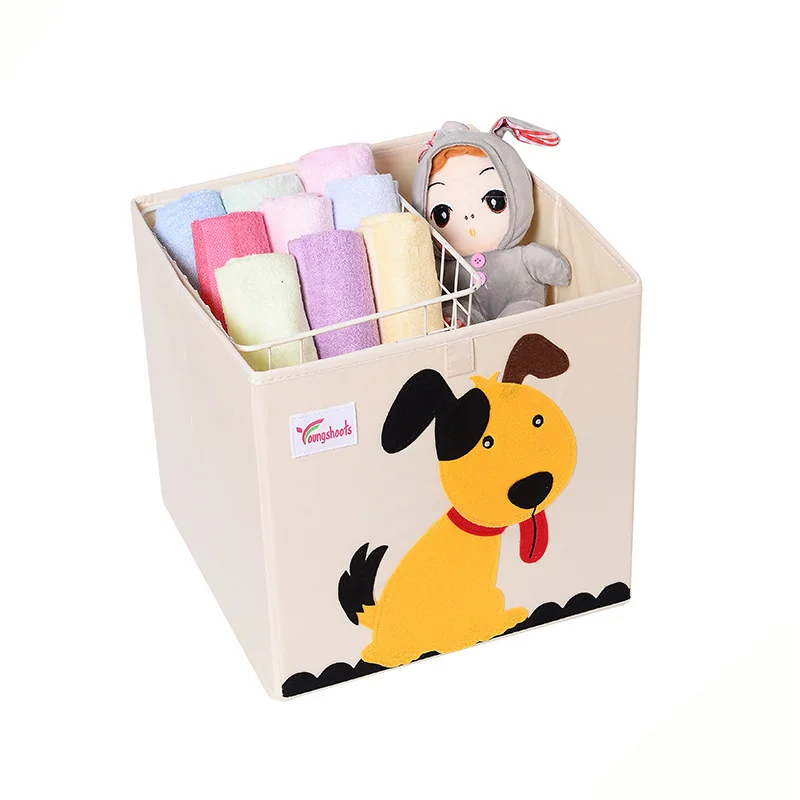

Foldable Animal Canvas Storage Toy Box/Bin/Cube/Chest/Basket/Organizer for Kids, 13 inch Storage Box