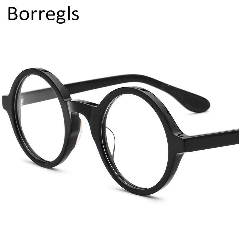 

Borregls Acetate Glasses Vintage Round Prescription Optical Eyeglasses Frame Men Nerd Women Spectacles Myopia Eyewear Zolman