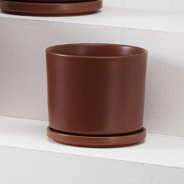 

Wholesale 3 pcs set outdoor garden matte glazed flower planter ceramic plant pots