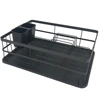 Kitchen black coating Dish drying Rack cup holder dish corner rack
