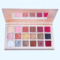 

makeup 18 color oem no logo square matte vegan private label glitter eye shadow palette