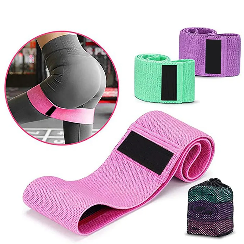 

Custom Logo Printed Yoga Gym Exercise fitness for Legs Glutes Booty Hip Fabric Resistance Bands, Red,pink,green,purple,blue