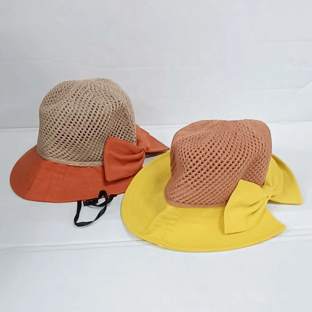 

Womens Beach Sun Straw Hat Travel Foldable Fishing Hiking Ponytail Hole Wide Brim Bucket Summer Cap, Customized