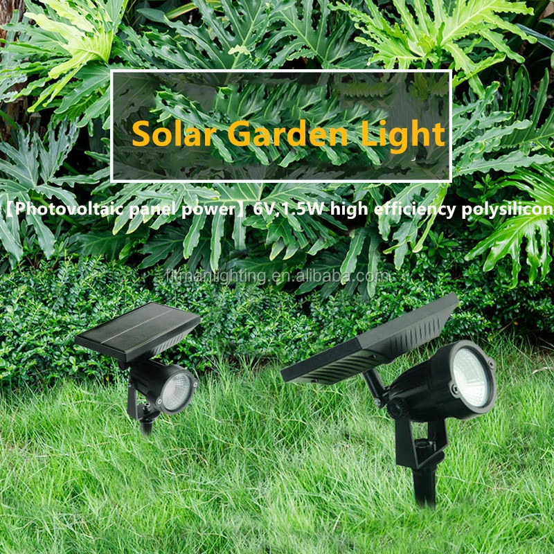 太阳能 LED 草坪灯泛光灯尖峰照明控制，适用于室外花园小径