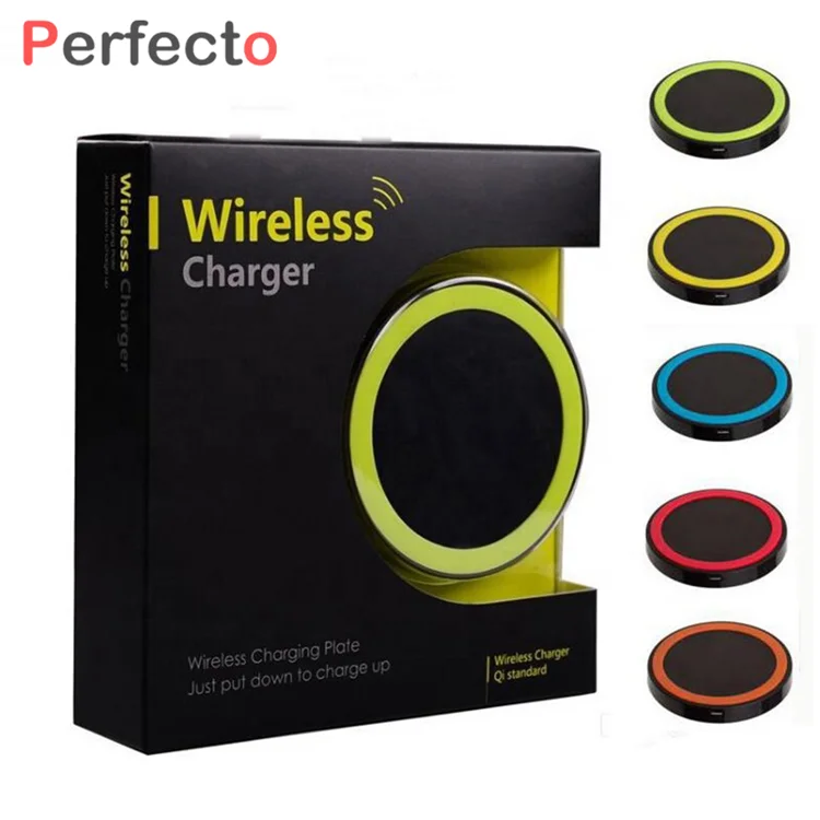 

OEM LOGO 5W Wireless Charging Charger Pad Qi Fast Wireless Charger for Samsung Galaxy Note 8 S8 S7 edge S6, Multi color