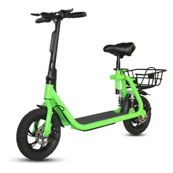 China Cheap 2 Wheel 36V 350W With Seat E Scooter AE1202 Adult Electric Scooter Bikes For Sale Fast Foldable Kick Scooters