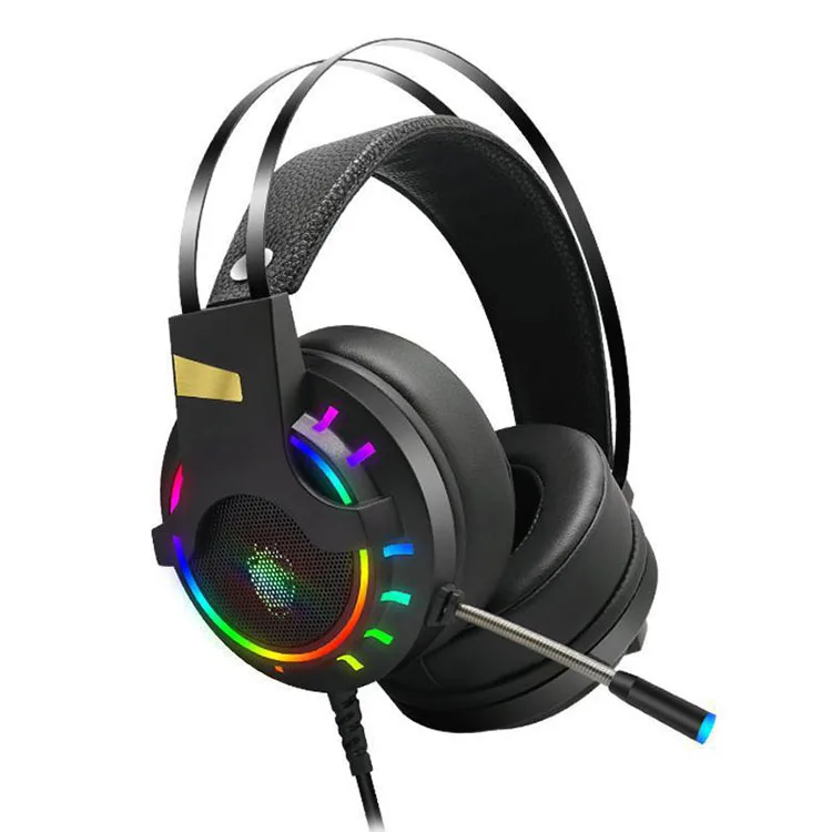 

7.1-channel backlit headset Internet cafe gaming desktop computer wired headset with microphone