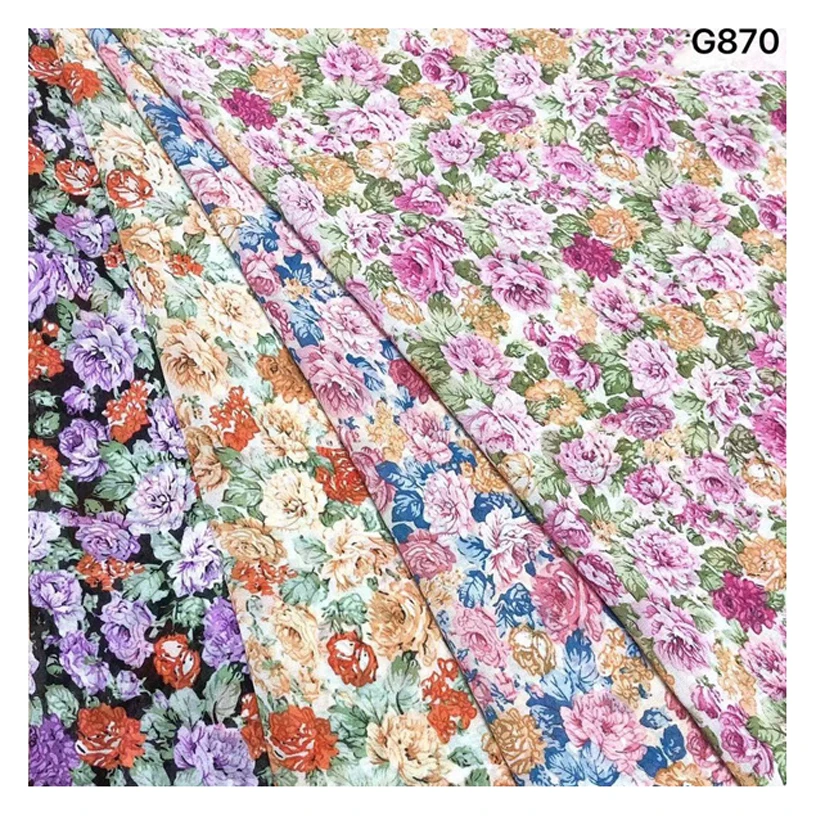 

Chiffon Fabric Flower Series 1 Short Delivery Time Good Quality Small Flower Printed Fabric For Dress