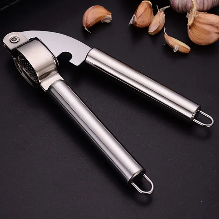 

New design fashion kitchen gadgets high quality easy to clean Tools Stainless Steel Garlic Press