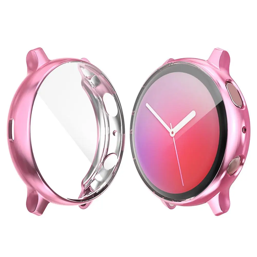 

Protective case for Samsung galaxy watch active 2 44mm 40mm SM-R830 R820 R500 Silicone HD Full Screen Protection Cover Cases
