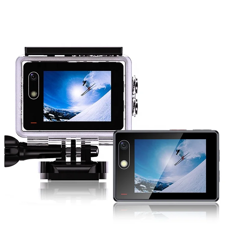 

Outdoor dual 4k action camera remote control touch screen wifi 30M waterproof sports action camera, Balck