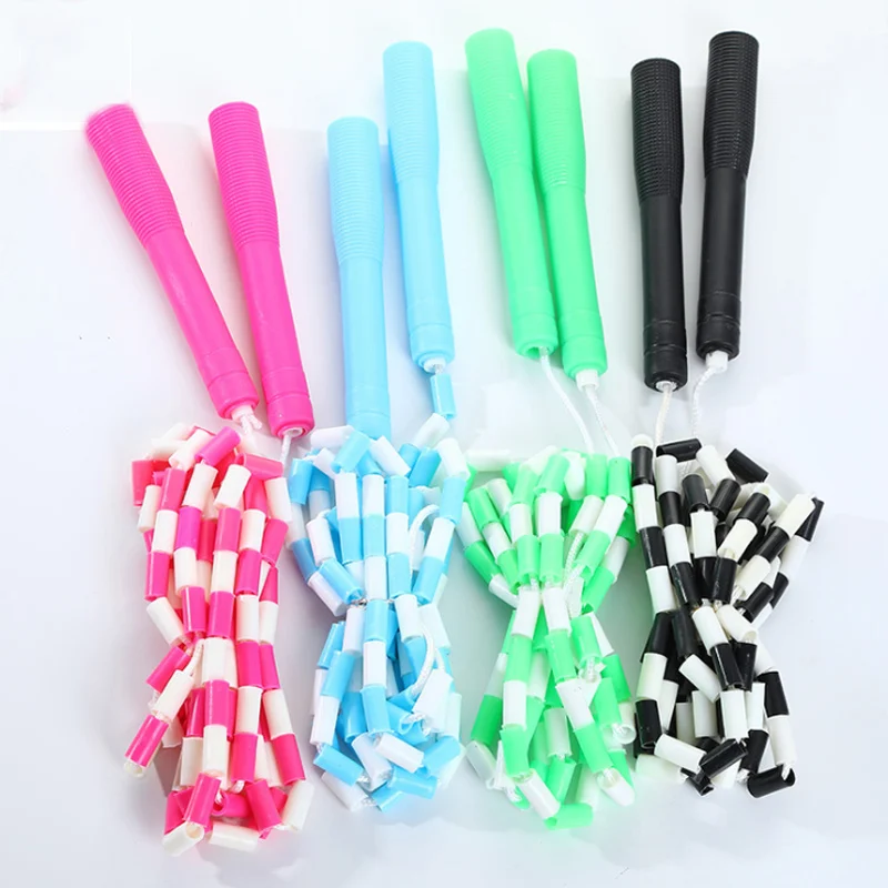 

Cheap China Colorful Portable Kids Sport Exercise PVC Beaded Segmented Jump Rope Children Plastic Handle Skipping Rope