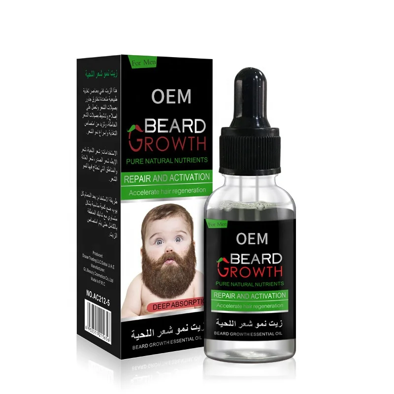 

Custom Private Label Natural Organic Argan Beard Oil Pure Vegan Essential Men Hair Black Beard Growth Oil