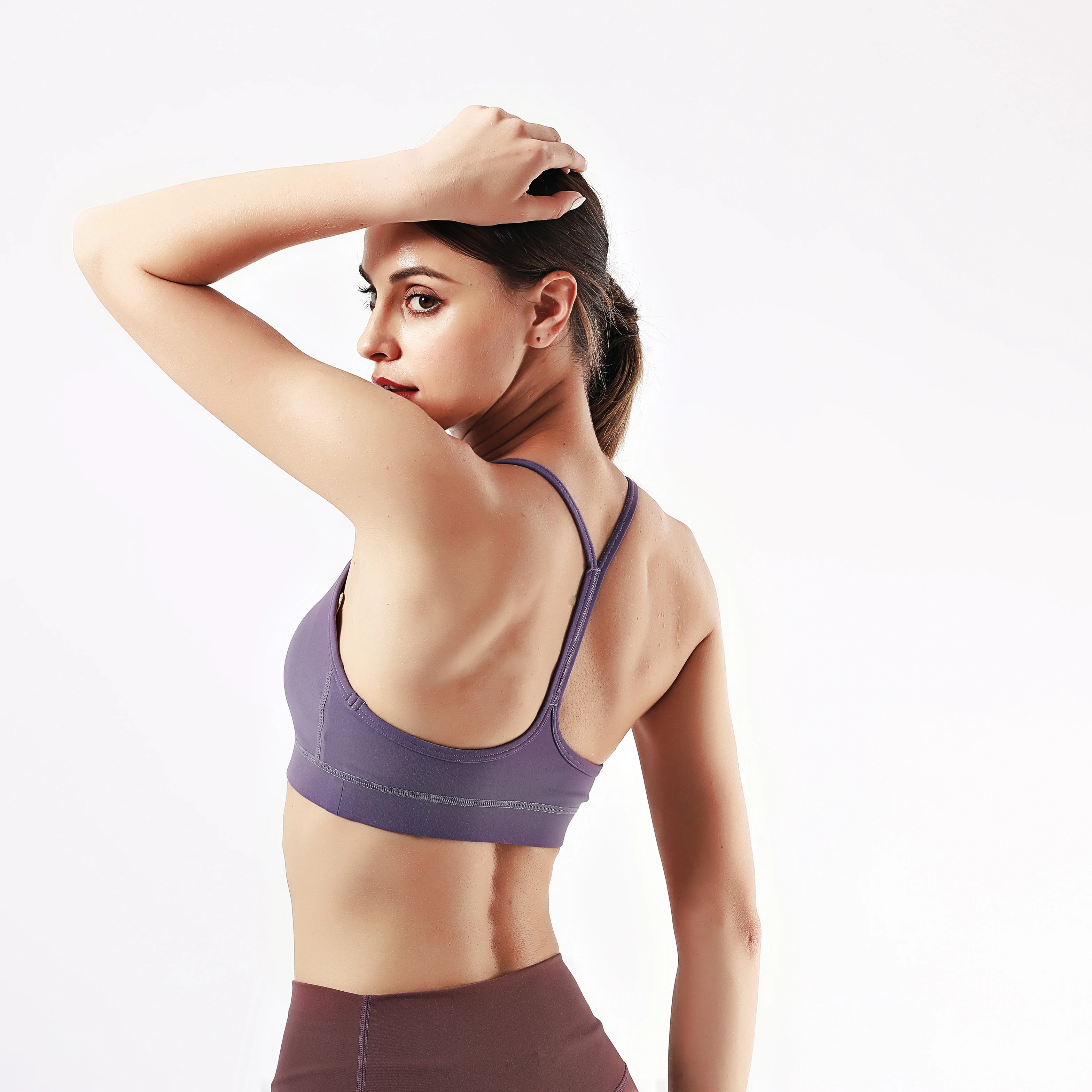 

Hot Sexy Compression Cross Back Gym Sports Top Bras Women Push Up Fitness Yoga Bra