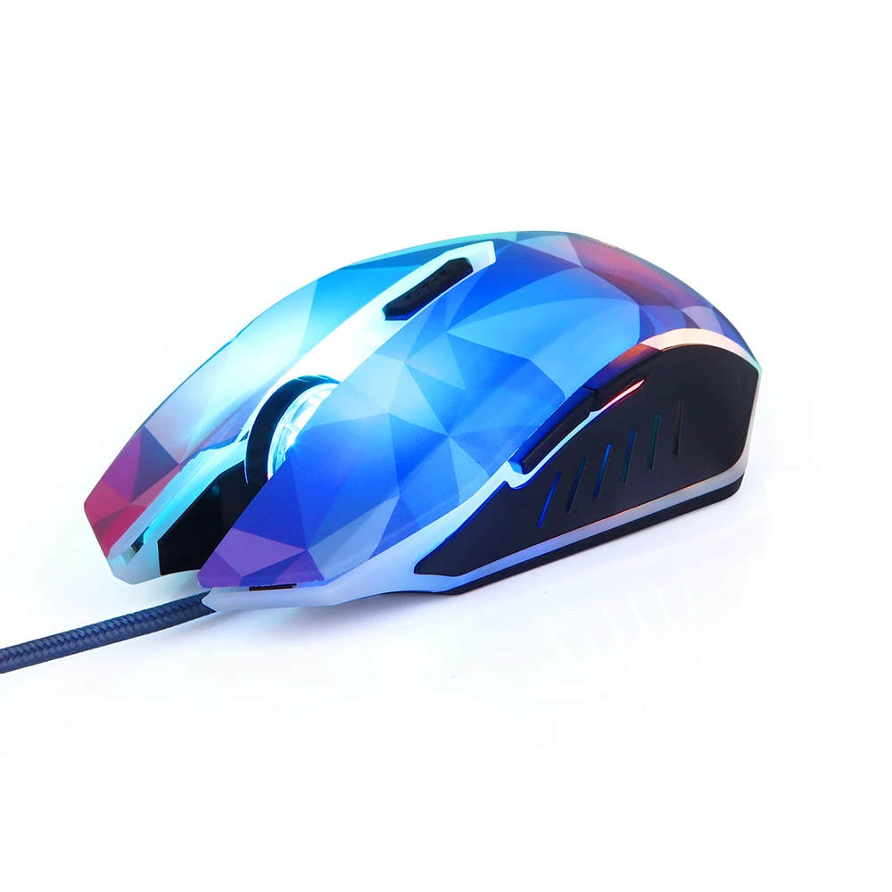 

New Arrivals 3200 DPI Wired Optical Professional Gaming Mouse Color Led Backlit Mice Ergonomics Design Wired Mouse, Black