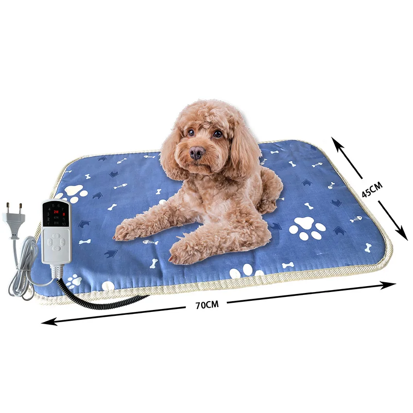 

Customizable Designed 45*45cm Warming Waterproof Electric Blanket Pet Electric Blanket, Blue