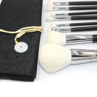 

popular products 2019 luxury private label 8pcs with bag real goat hair makeup brushes