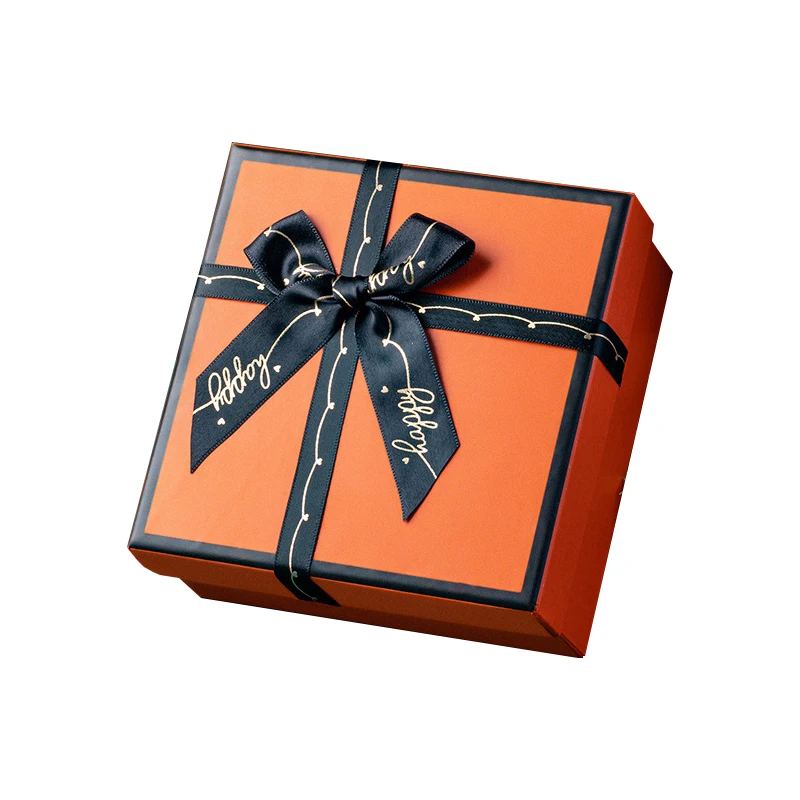 Manufacturer Wholesale High-End Eco-Friendly Luxury Quilted Black Cardboard Gift Hat Box Custom Made Bow Sponge Liner Logo