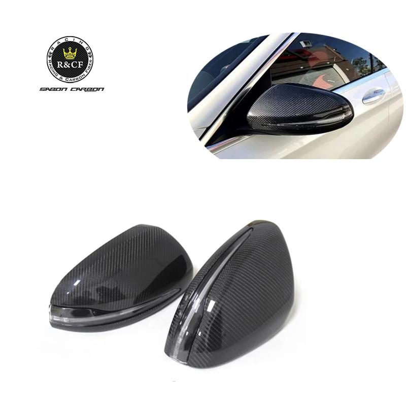 

W205 W213 W222 LHD Replacement Carbon Mirror Cover For Mercedes Benz