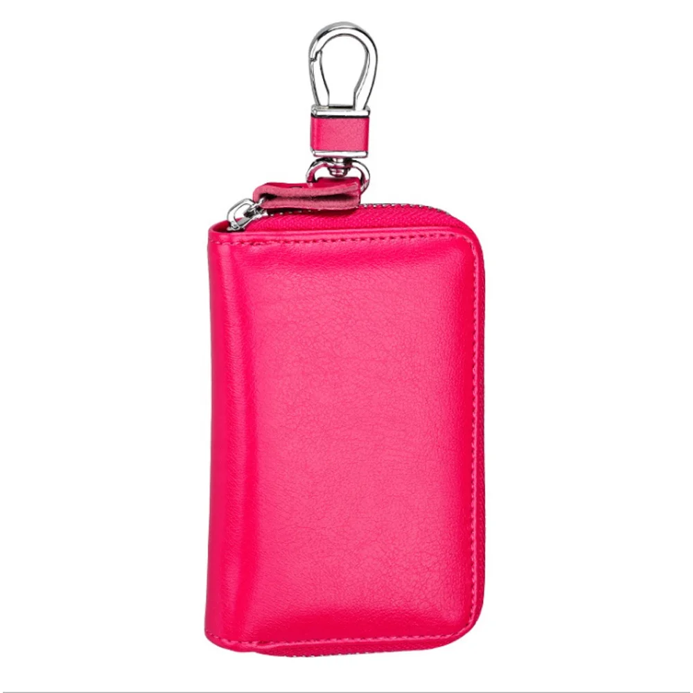 

High Quality Car Key Holder Bag Key Leather Wallet Men and Women Waist Hanging Key Bag, Brown
