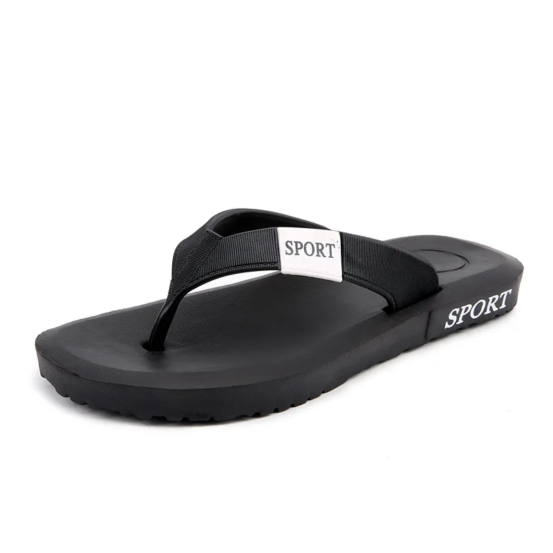 

2021 wholesale custom summer new design outdoor casual non-slip men beach slipper flip-flops slide sandals, Blue, black, gray