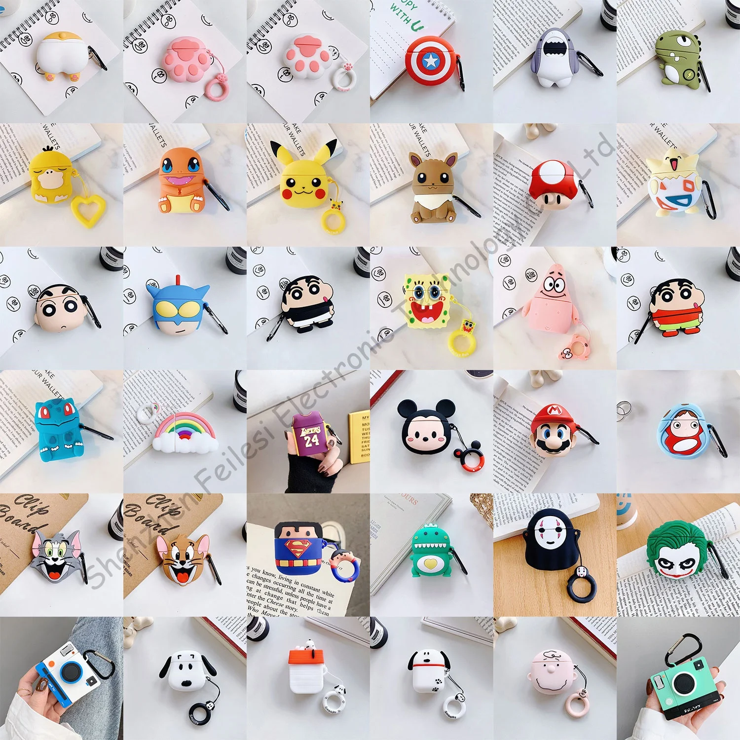 

Original Designers Cute Cartoon 3D Silicone Case Earphone Accessories Character Designs Earphone Protect Case Cover