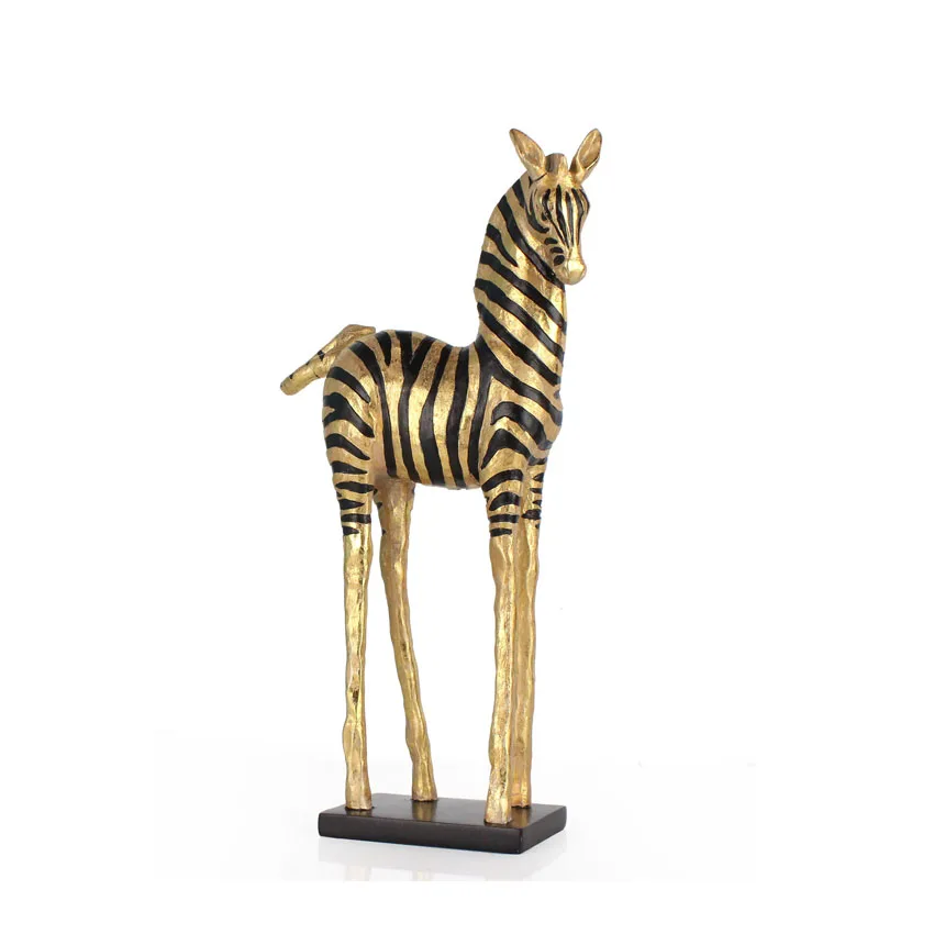 Nordic resin zebra statue animal ornaments gifts desk decorative details