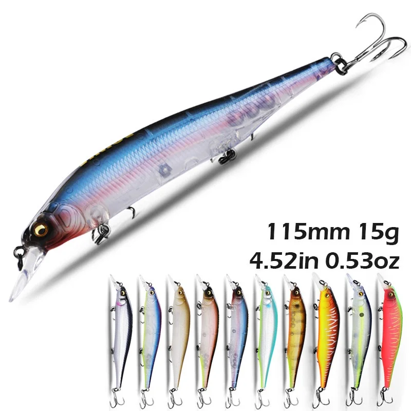 

JETSHARK 115mm 15g 1.2m SP Tungsten weight system Top fishing lures ASINIA crank wobbler quality fishing minnow lure