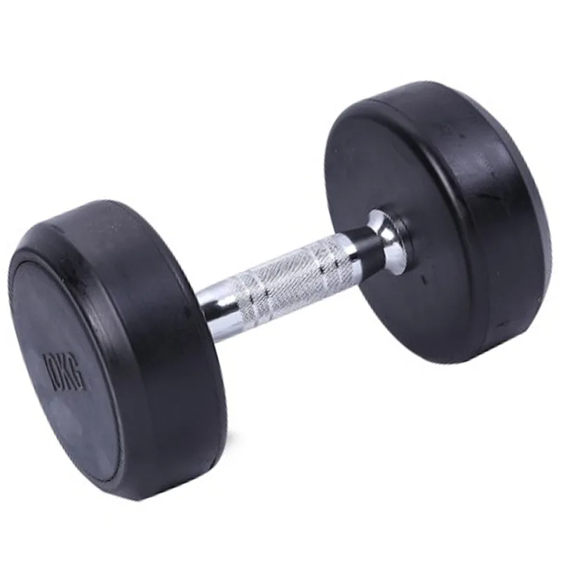 

Hot Sale price Rubber Coated Round Shape 5/10/15/20/30/40 kg Dumbbell Set, Black