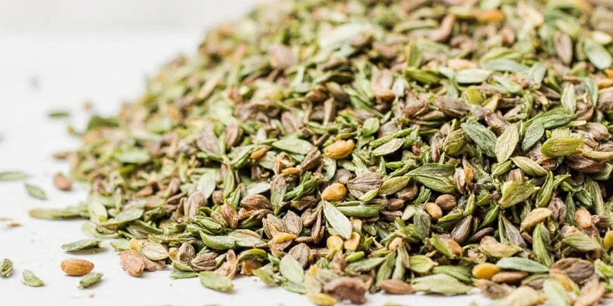 Toasting stale bread with herbs